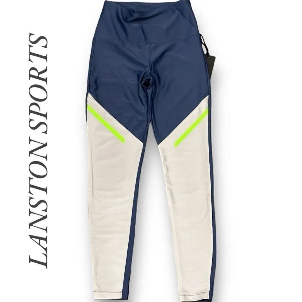 LANSTON Sports Women’s Sports Leggings in the Size XSmall in Blue/Silver
